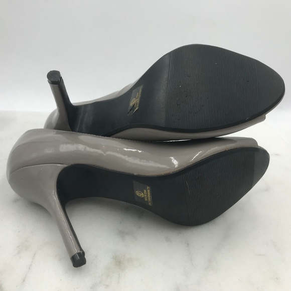 JUST FABULOUS Gray Peeptoe 4" Heels Sze 7.5 - Picture 5 of 5